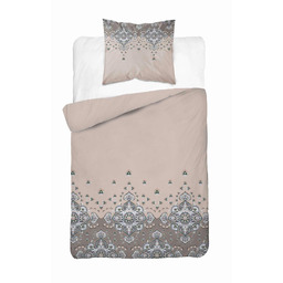 Detexpol Pościel bawełniana 140x200 Beżowa z ornamentem orientalny