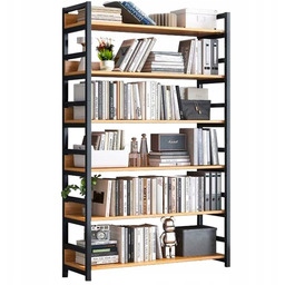 Industrialny Regał Stojący Rustykalny 6 Półek Drabinka