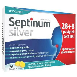 Septinum Silver pastylki do ssania, 36 szt.