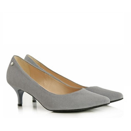 Pakamera Czółenka Skórzane szpilki niskie (3791)