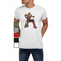 Koszulka T-Shirt Męska Z Nadrukiem Kapitan Ameryka Iron