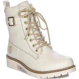 Rieker Botki damskie ocieplane White białe-40