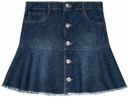 Rozkloszowana spódnica jeansowa z guzikami dla dziewczynki