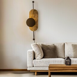 Nowodvorski Lighting Kinkiet Wheel, złoty z czarną osłoną