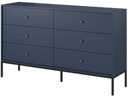 Komoda Mono granatowa z 6 szufladami (MKS154),