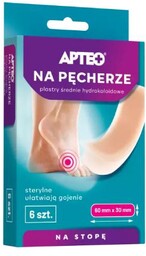 APTEO Na pęcherze plastry średnie hydrokoloidowe, 6 szt.