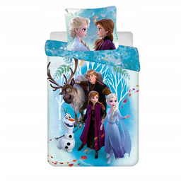 Pościel Dziecięca 160x200 Kraina Lodu Anna Elsa Olaf