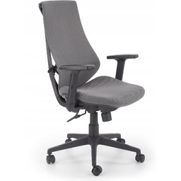 Szary fotel dla dziecka krzesło obrotowe do biurka