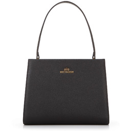 Skórzany kuferek z troczkami ciemny brąz