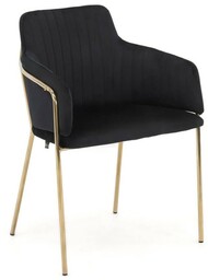 Krzesło C-900A /Czarny welur, złote nogi