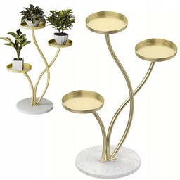 Kwietnik Na Kwiaty Stojak Metalowy Kamień Podstawa Loft