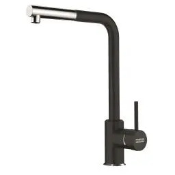 Franke Sirius L Side Pull-Out Onyx/Chrom Mosiądz Bateria