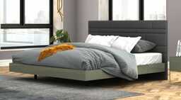 Eleganckie łóżko w wysokim połysku tapicerowany zagłówek Rose