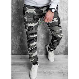 Spodnie męskie dresowe szare moro Recea