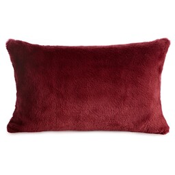 Eurofirany Poszewka dekoracyjna 30x50 Nina bordowa futrzana