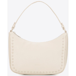 Damska torebka na ramię z imitacji skóry kremowa