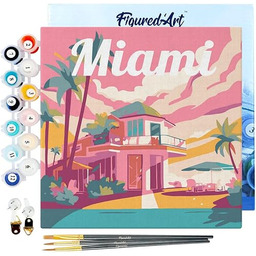 Figured''Art Mini malowanie według numerów dla dorosłych 20x20cm