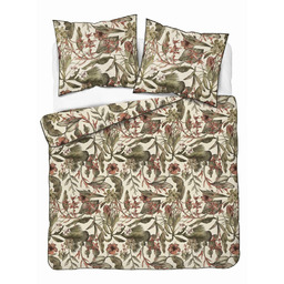 Detexpol Pościel bawełniana 160x200 5241 B kremowa zielona