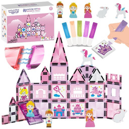 Woopie Klocki Magnetyczne Zestaw Zamek Księżniczki 50 El.