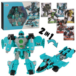 ROBOT transformujący + KARTY, robot myśliwiec 2w1, zabawka