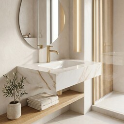Rea Umywalka ścienna Rea Aresa Grey Gold 70