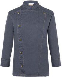 KARLOWSKY Bluza męska kucharska Jeans-Style czarny vintage JM