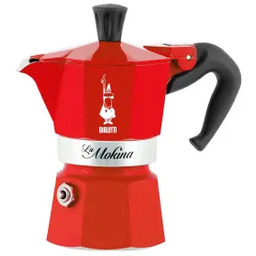 Bialetti Moka Express 6tz 300ml 2 kubki Czerwony