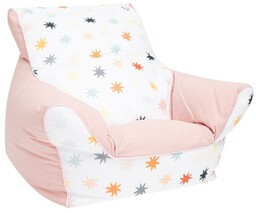 New Baby Fotelik dziecięcy wypełniony kuleczkami , różowy