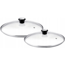 Komplet szklane pokrywki Tefal 26/28 2el