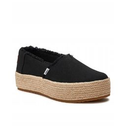 TOMS CZARNE ESPADRYLE DAMSKIE NA PLATFORMIE WSUWANE 37