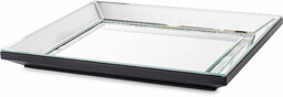 Taca dekoracyjna lustrzana srebrna glamour 3,5x33x27 169312