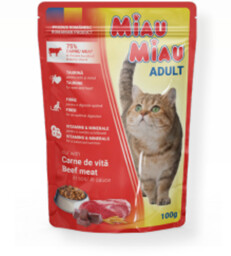 Miau Miau Pocket Adult Wołowina - 24x100g