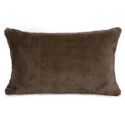 Eurofirany Poszewka dekoracyjna 30x50 Nina brązowa ciemna futrzana