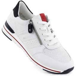 Skórzane półbuty sportowe białe Remonte Rieker R6705-82