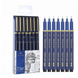 Cienkopis kreślarski Deli seria Finenolo różne grubości