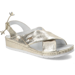 Armodo Złote Sandały Stylowe Obuwie Damskie