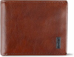 Levi''s Męski portfel RFID, brązowy, podróżny, jeden rozmiar,