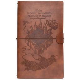 Notatnik podróżny skórzany Harry Potter 12x19,6cm brązowe