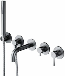 Omnires Y bateria wannowa podtynkowa 5-otworowa nikiel Y1237/1SNI