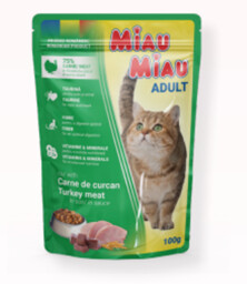 Miau Miau Pocket Adult Indyk w Sosie -