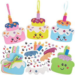 Baker Ross FX705 Wiszące ozdoby mix&match tort urodzinowy