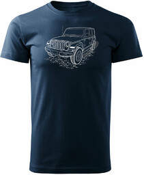 Koszulka Jeep Wrangler Rubicon z samochodem Jeep Wrangler