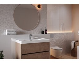 Płytka ścienna ALTERIO white small hexa structure satin