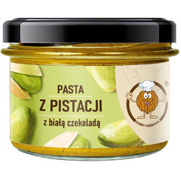 PASTA Z PISTACJI Z BIAŁĄ CZEKOLADĄ 180g