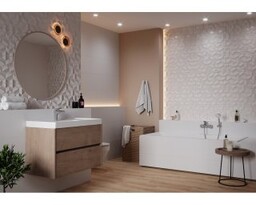 Płytka ścienna ALTERIO white structure hexa glossy rect