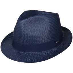 Kapelusz Słomkowy Colour City Trilby by Lipodo, niebieski,