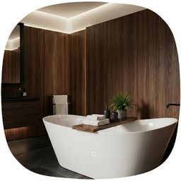 Rea Lustro ścienne LED 70x70cm TOP
