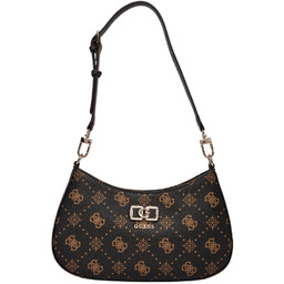 GUESS Ciemno-brązowa listonoszka damska w monogram Emelie