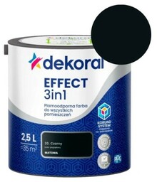 DEKORAL Farba EFFECT 3in1 czarny 2,5L