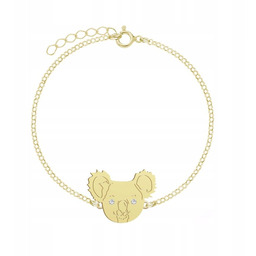 Pozłacana Bransoletka MIŚ KOALA DEDYKACJA GRATIS